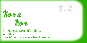 nora mor business card